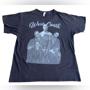 ALSTYLE West Coast Icons Rappers HipHop T-Shirt Ice Cube Easy-E Dre Snoop 2Pac